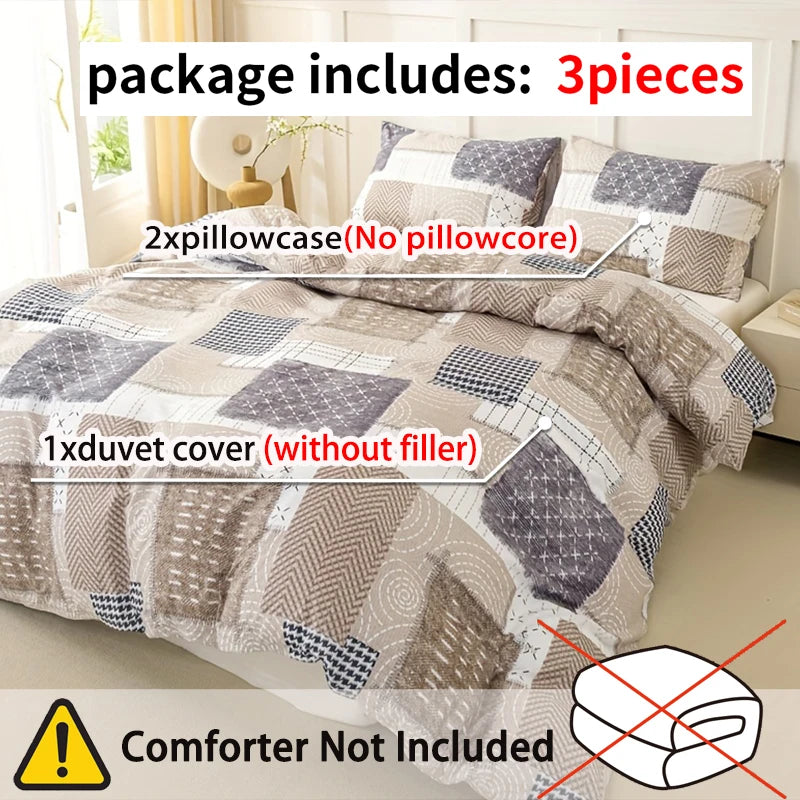 WilloPillow PatchLuxe™ Modern Patchwork Bedding Set