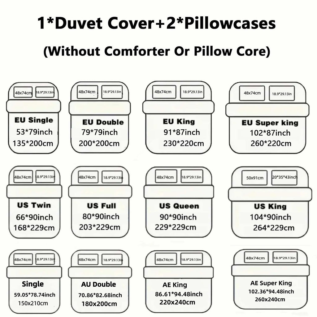 3pcs stripe print Duvet Cover Set (1*Duvet Cover + 2*Pillowcase, Without Core),soft fabricBedding Set