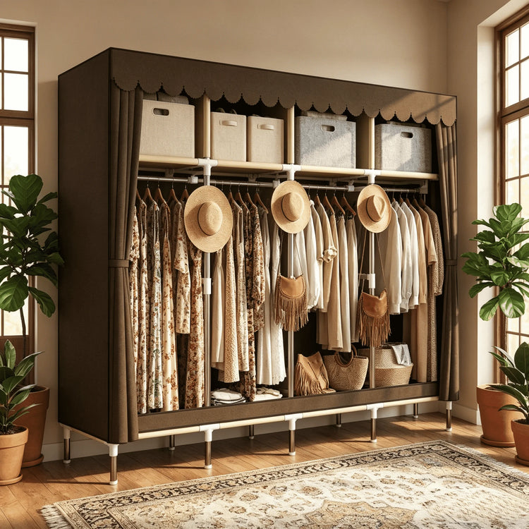 WardrobeNest Covered Storage Closet