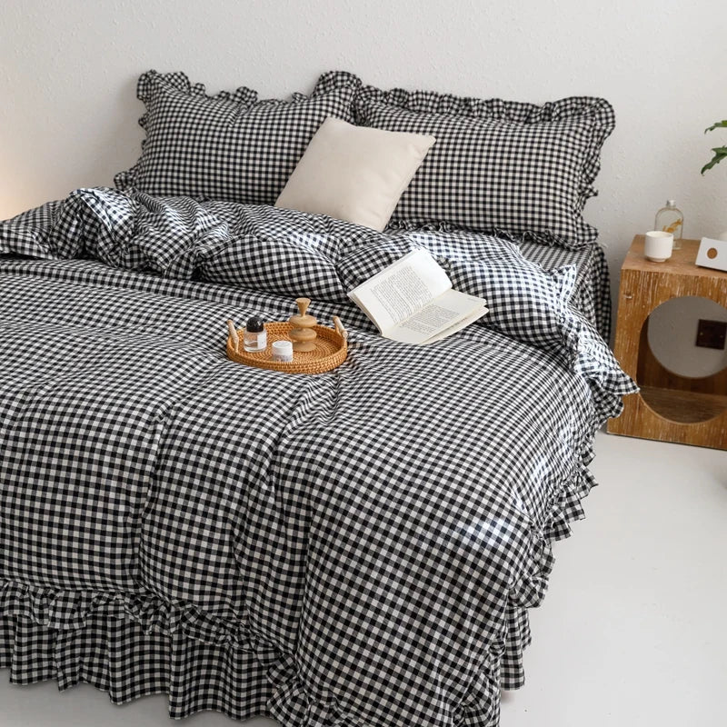 WilloPillow NoirCheck™ Plaid Bedding Set
