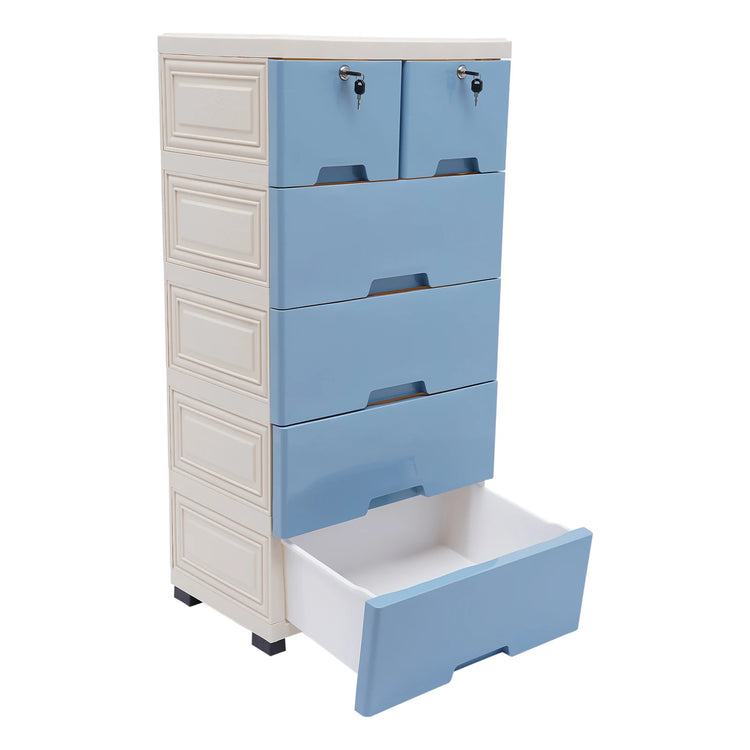 LockNest 6-Drawer Rolling Dresser