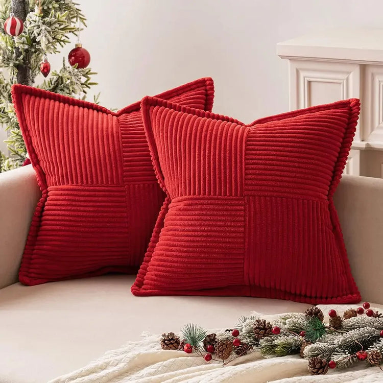 HollyRidge Corduroy Holiday Cushion Cover