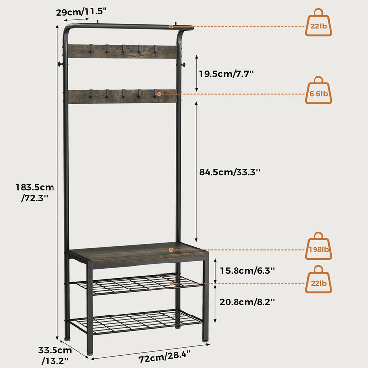 EntryNest 4-in-1 Hall Tree