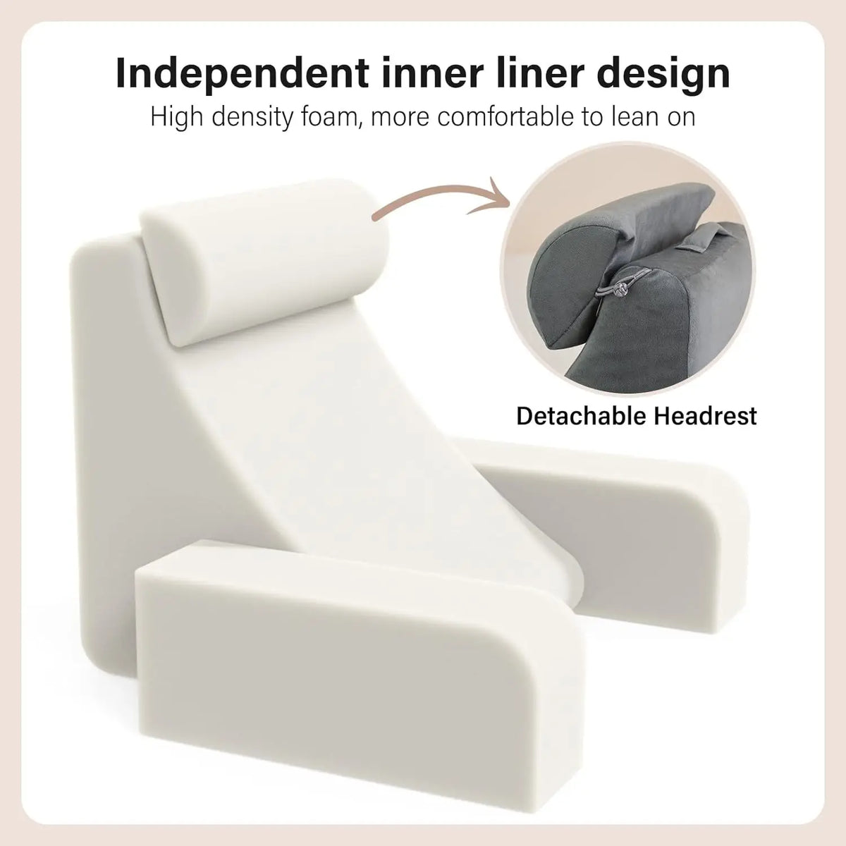 WilloPillow ComfortCore™ Deluxe Bedrest Cushion