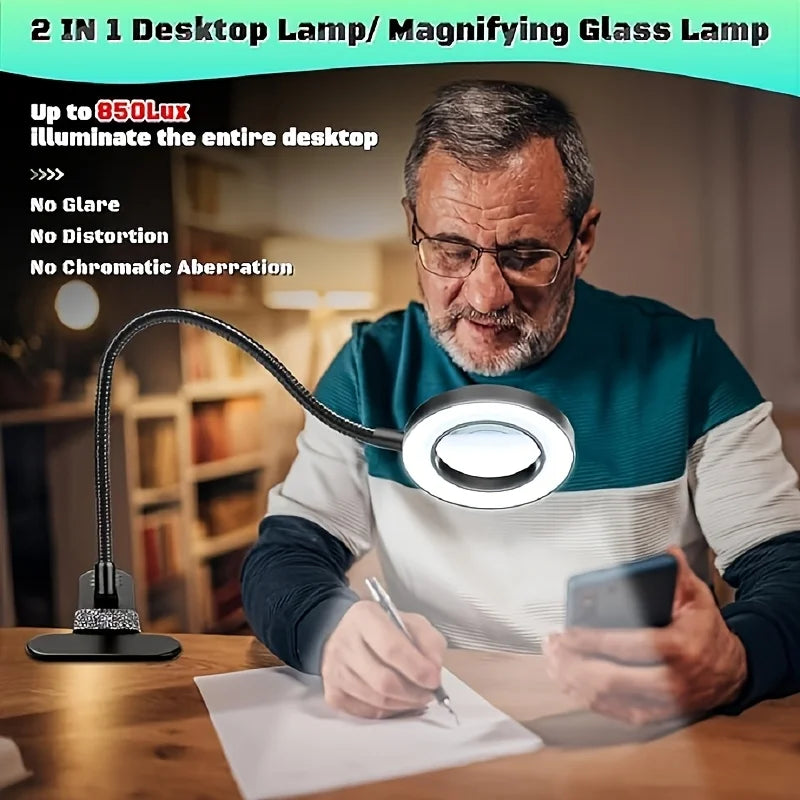DetailGlow™ 5X Magnifying Clip Lamp 🔍💡