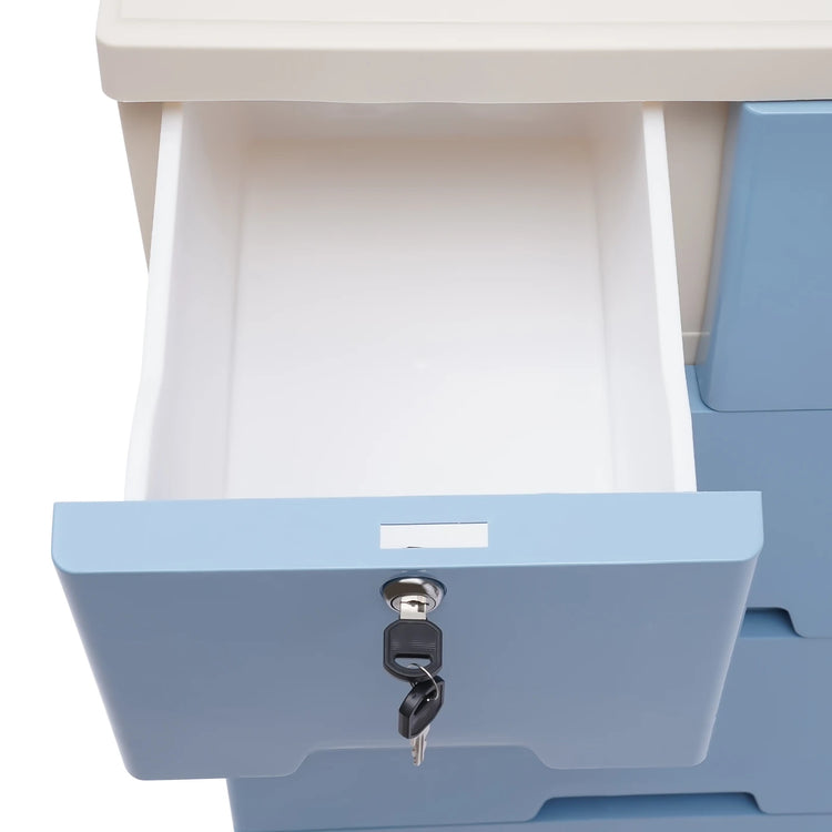 LockNest 6-Drawer Rolling Dresser
