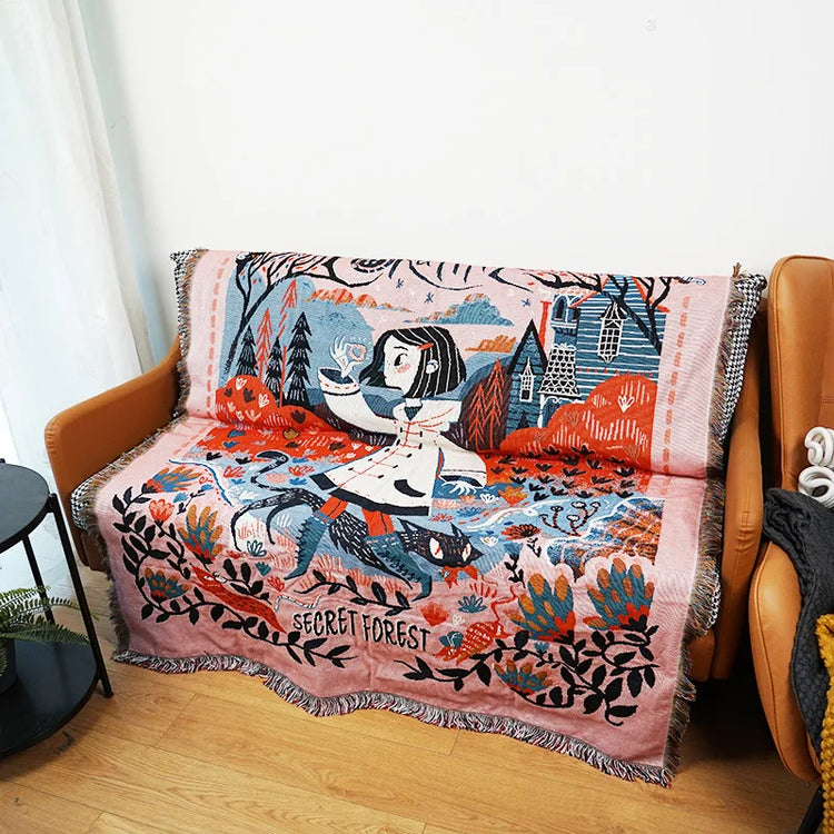 NocturneWeave Gothic Tapestry Throw