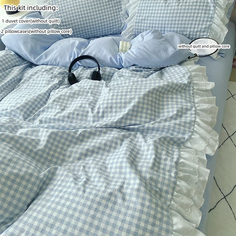 WilloPillow BlushNest™ Plaid Bedding Set